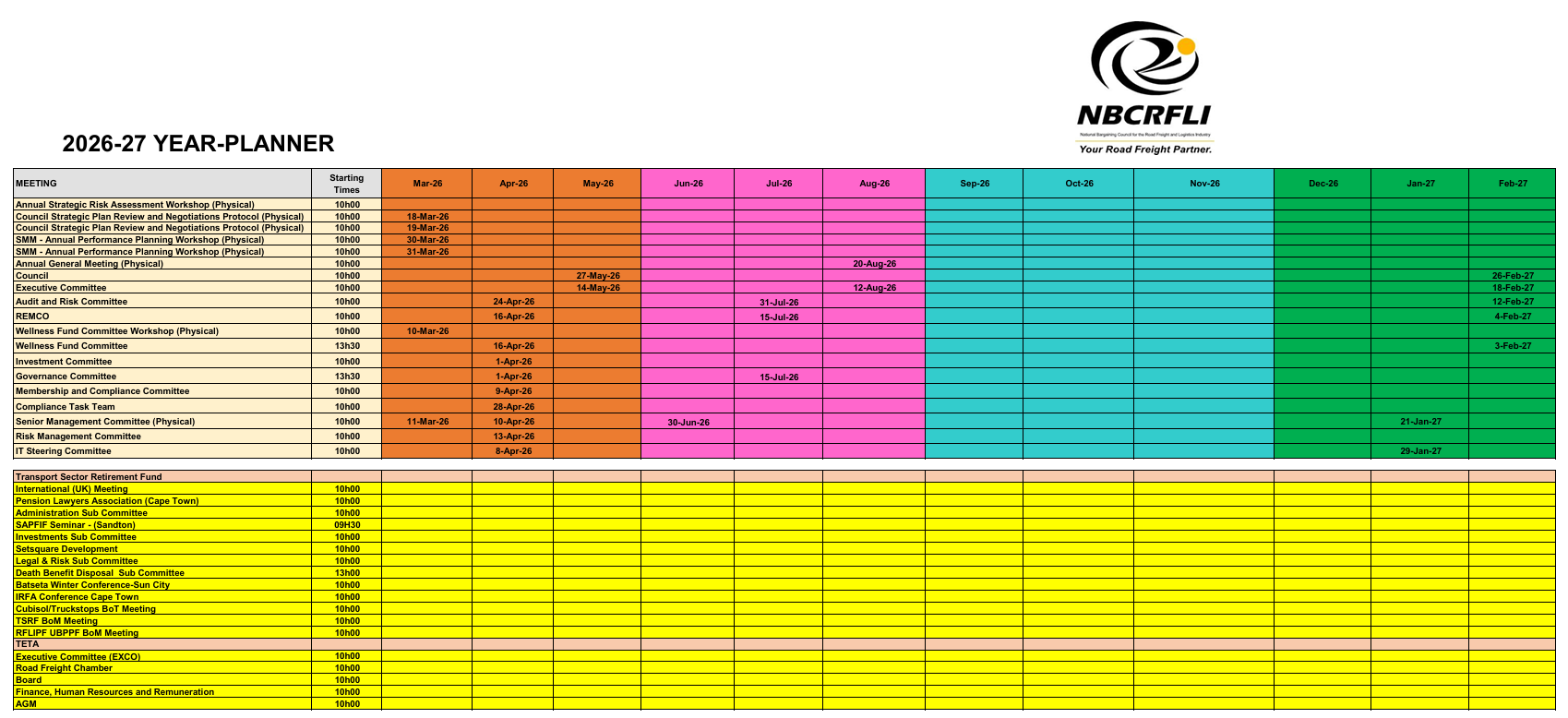 2026-2027 Year Planner - Click to zoom